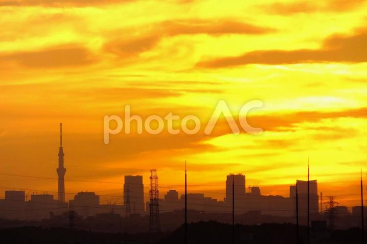 朝焼け　日の出　dawn  朝焼け,夜明け,朝焼け雲の写真素材