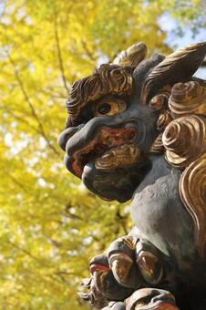 獅子の秋 獅子,俺の秋,獅子岩の写真素材