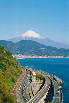 薩埵峠の富士 秋,薩埵峠,富士山の写真素材