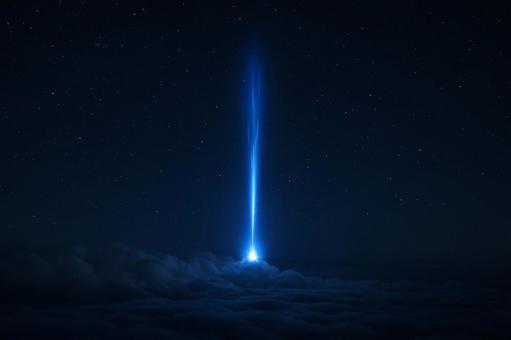 雲から宇宙へ、青く輝くブルージェット現象 雲から宇宙へ、青く輝くブルージェット現象の写真