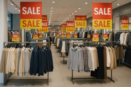 初売りセールの百貨店の写真