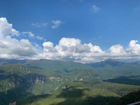 Photo, mountains, sounkyo, great view, 