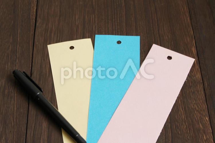 カラフルなしおりとペン しおり,ペン,カラフルの写真素材