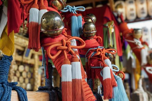 お神輿の鈴飾り 祭り,神輿,鈴の写真素材