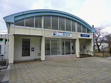 名鉄小牧線楽田駅舎3 楽田駅,楽田,小牧線の写真素材