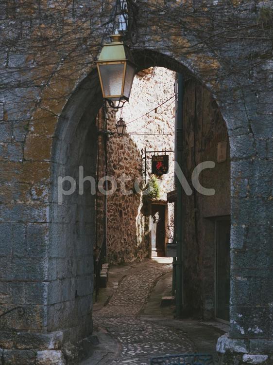 南フランス　田舎街 南フランス,街,ヨーロッパの写真素材