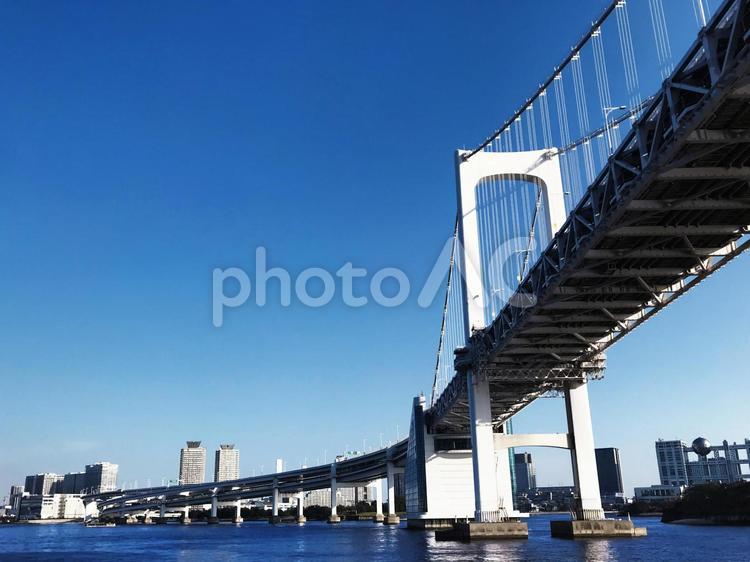 レインボーブリッジ/お台場/景色 レインボーブリッジ,お台場,ビルの写真素材