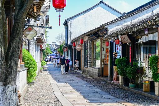 Photo, suzhou, pingjiang road, yangtze river (in china), 