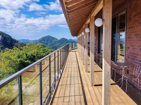 下田ロープウェイ山頂駅デッキにて 下田ロープウェイ,山頂駅,寝姿山駅の写真素材