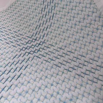 刺し子ひし形つづり 背景素材,ナチュラル,刺し子の写真素材