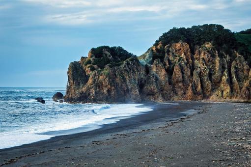 Photo, raging waves, beach, coastal, 