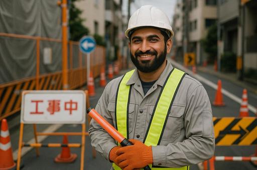 工事現場で働く外国人スタッフ 工事現場で働く外国人スタッフの写真