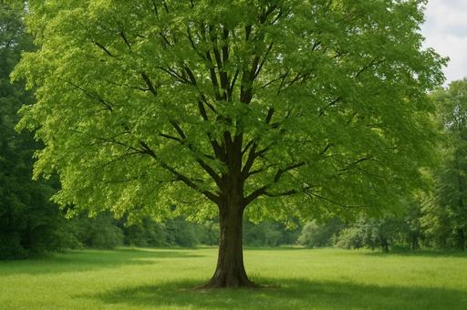 広がる草原と一本の木 広がる草原と一本の木の写真