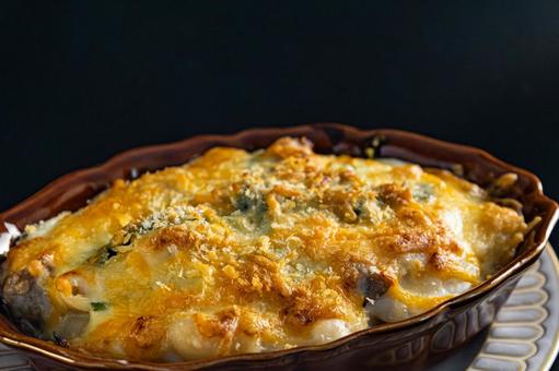Photo, gratin, house rice, cream, 