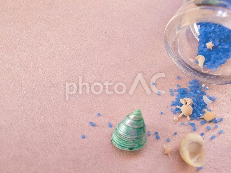 かわいい星の砂背景_3 星の砂,貝,貝殻の写真素材