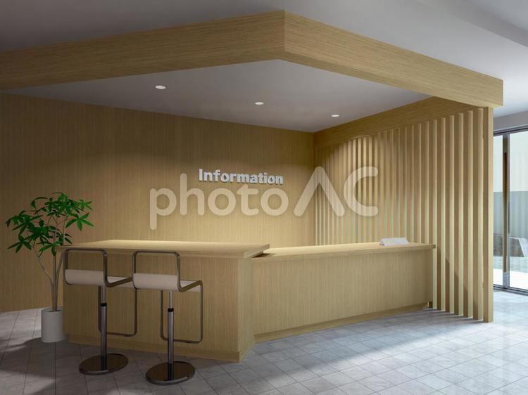 受け付けカウンター(木目) 受け付けカウンター(木目) 受付,受け付け,カウンターの写真素材