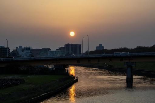 Bridge and sunset, JPG Bridge and sunset, JPG