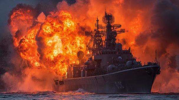 戦場の炎の写真