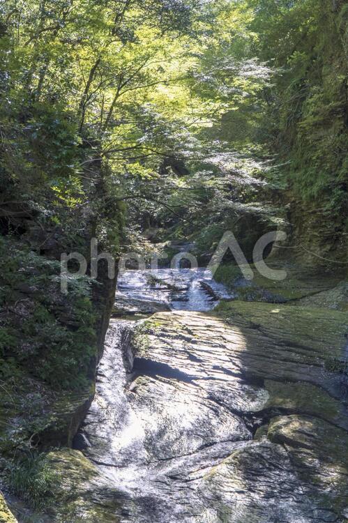 川　水の流れ18　流水と岩場 川,岩,岩場の写真素材