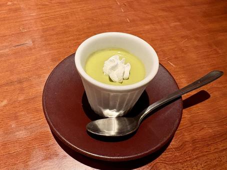 抹茶プリン 抹茶プリン 和食,デザート,スイーツの写真素材
