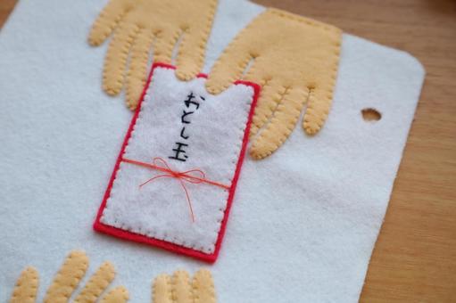 フェルトお年玉 フェルト,お正月,お年玉の写真素材