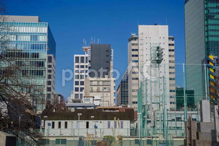 東京港区南青山2丁目から望む都市風景 都市風景,建物,ビルの写真素材