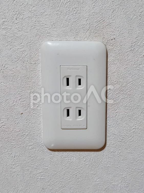 コンセント（二口） コンセント,住宅,ホワイトの写真素材