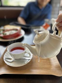 ティータイム 紅茶 ティータイム 紅茶 カフェ,紅茶,アフタヌーンティーの写真素材