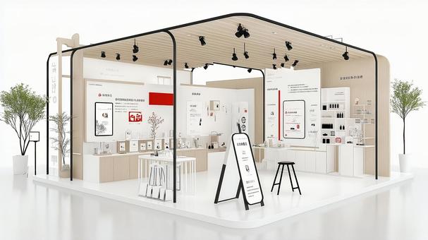 スマートフォン・スマホ会社の展示デザイン スマートフォン・スマホ会社の展示デザインの写真