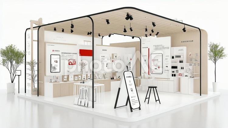 スマートフォン・スマホ会社の展示デザイン スマホ,アプリ,itの写真素材