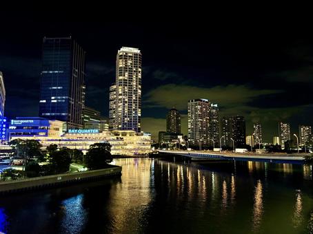 横浜の夜景2 横浜の夜景2 夜景,街並み,ビルの写真素材