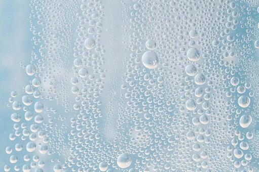 水滴が並ぶガラス表面のクローズアップ 水滴,ガラス,表面の写真素材