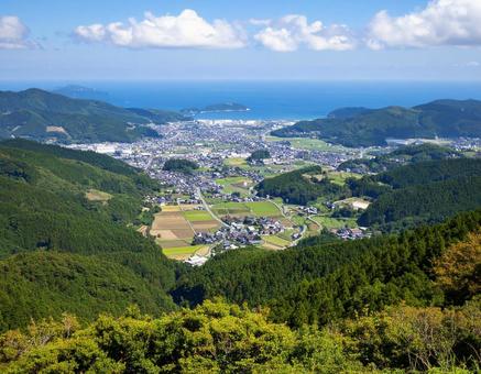 山から見た町の風景3 山から見た町の風景3の写真