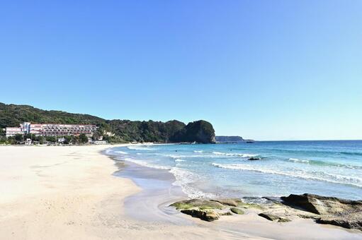 伊豆の多々戸浜に拡がるビーチ 多々戸浜,伊豆,リゾートの写真素材