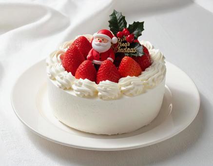 苺のクリスマスショートケーキの写真