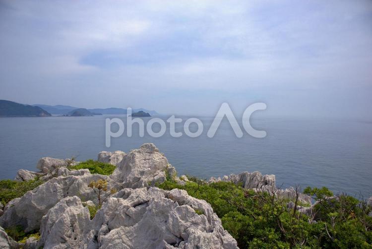 白崎海洋公園の海と夏空 白崎海洋公園,夏,空の写真素材