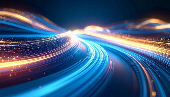 輝くライン 抽象テクノロジーアートの写真