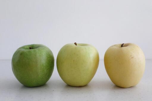 青りんご3種類 林檎,果物,アップルの写真素材