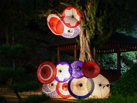 和傘 和傘 和傘,道後公園,道後温泉の写真素材