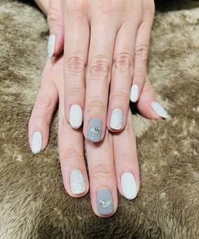 ジェルネイルツイード ジェルネイル,ネイルサロン,セルフネイルの写真素材