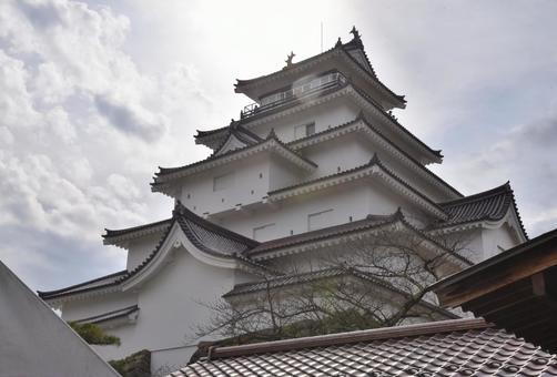 会津鶴ヶ城 会津鶴ヶ城 鶴ヶ城,会津若松城,城の写真素材