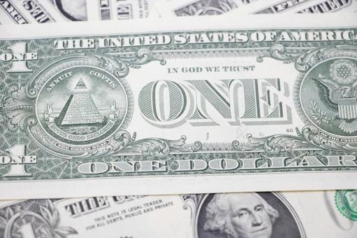 1ドル札 1ドル,1ドル札,フリーメイソンの写真素材