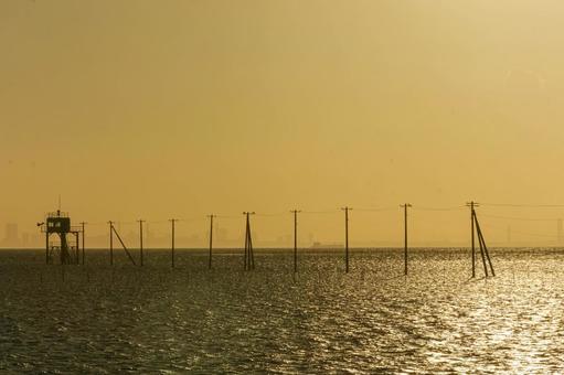 海中電柱 海中電柱の写真