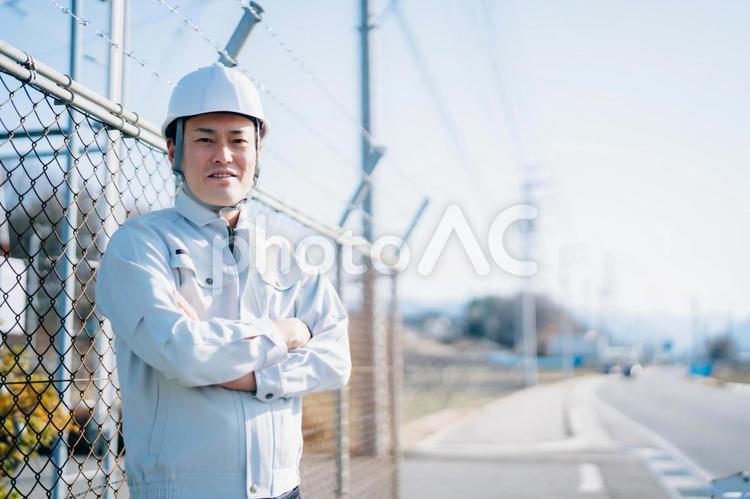 作業着・工業・建設・ワークウェア・ヘルメット 作業員,エンジニア,作業着の写真素材