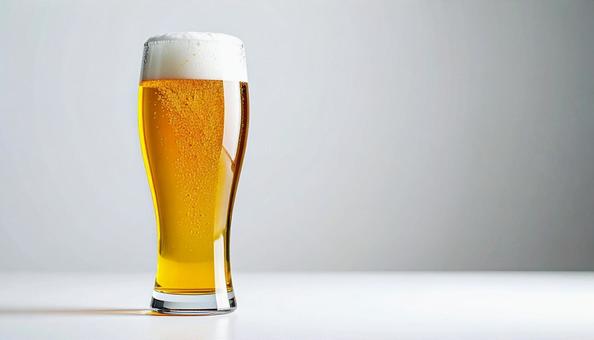生ビール、コピースペース 生ビール、コピースペースの写真