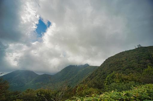 三瓶山の風景 しまね,登山,浸食の写真素材