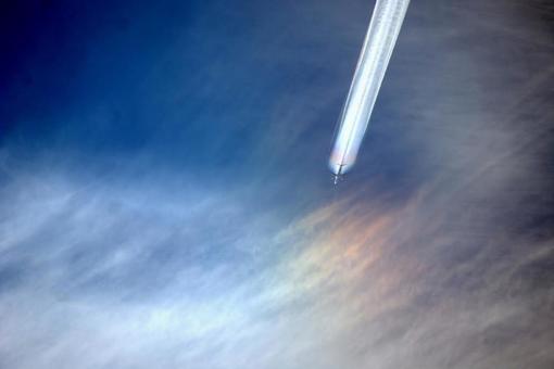 飛行機雲 飛行機雲の写真