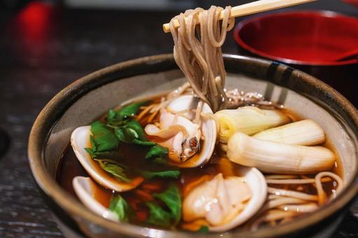 蛤そば 蛤そば そば,蕎麦,蛤の写真素材