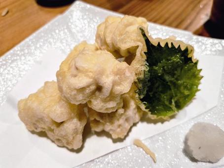 白子の天ぷら 天ぷら,白子,タラの写真素材