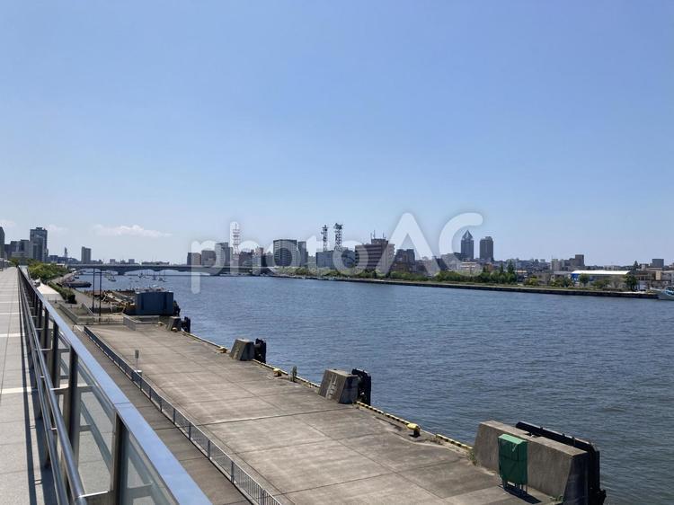 新潟港からの景色 新潟,ニイガタ,観光の写真素材